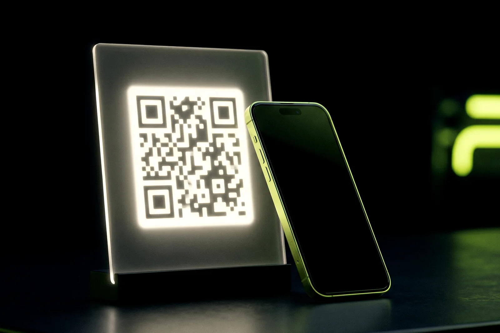 A fan scanning a QR code to find their photos